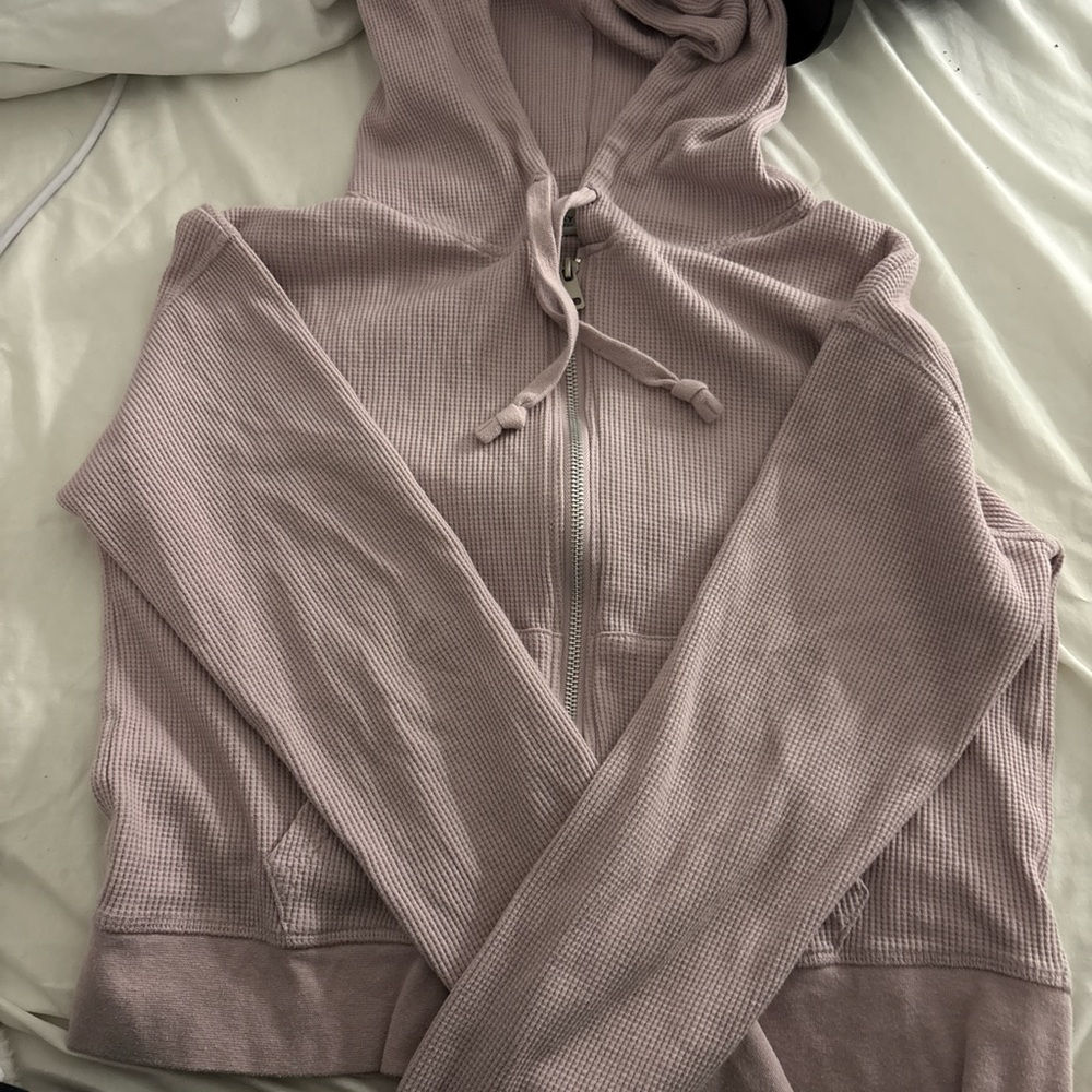 Aritzia Pink Hooded Sweater